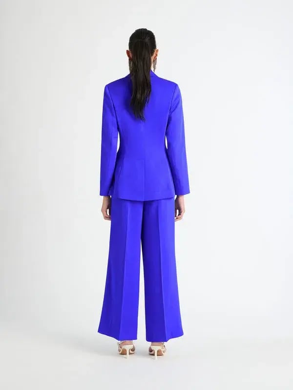 Sheike Lillian Jacket & Pants Set in Cobalt Blue Size 6 photo 3