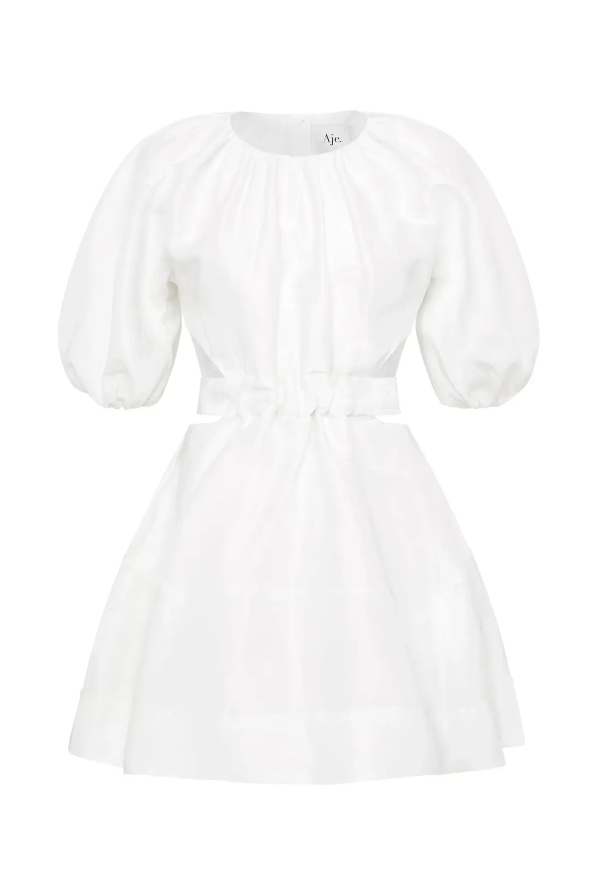 Aje Mimosa Cut Out  Mini Dress Ivory Size 8 photo 3