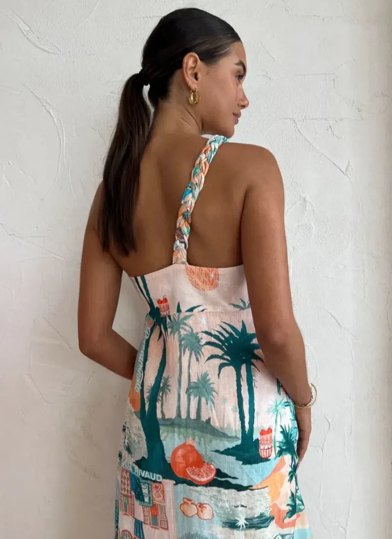 Kate Ford Palo Verde Braid Shoulder Dress Sierra Size 6 (0) photo 2