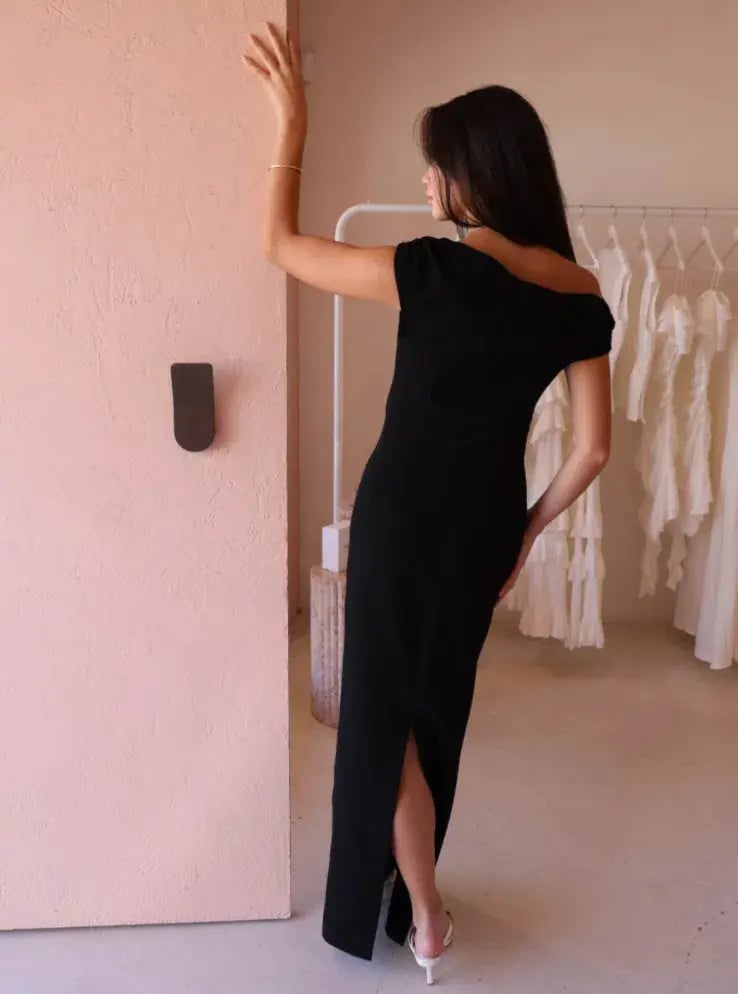 By Nicola Vivian Maxi Dress Black Size 6 photo 3