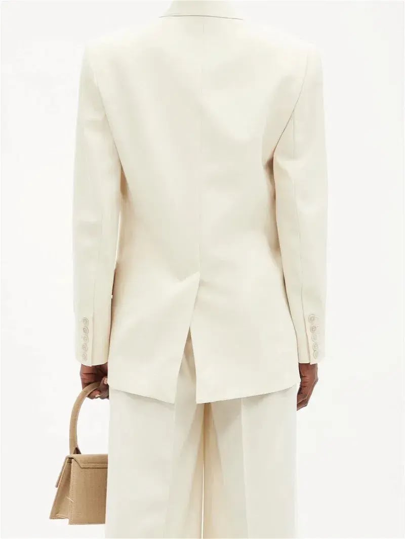 Zimmermann Milk Botanica Man Style Blazer White Size 0P / AU 6 photo 3