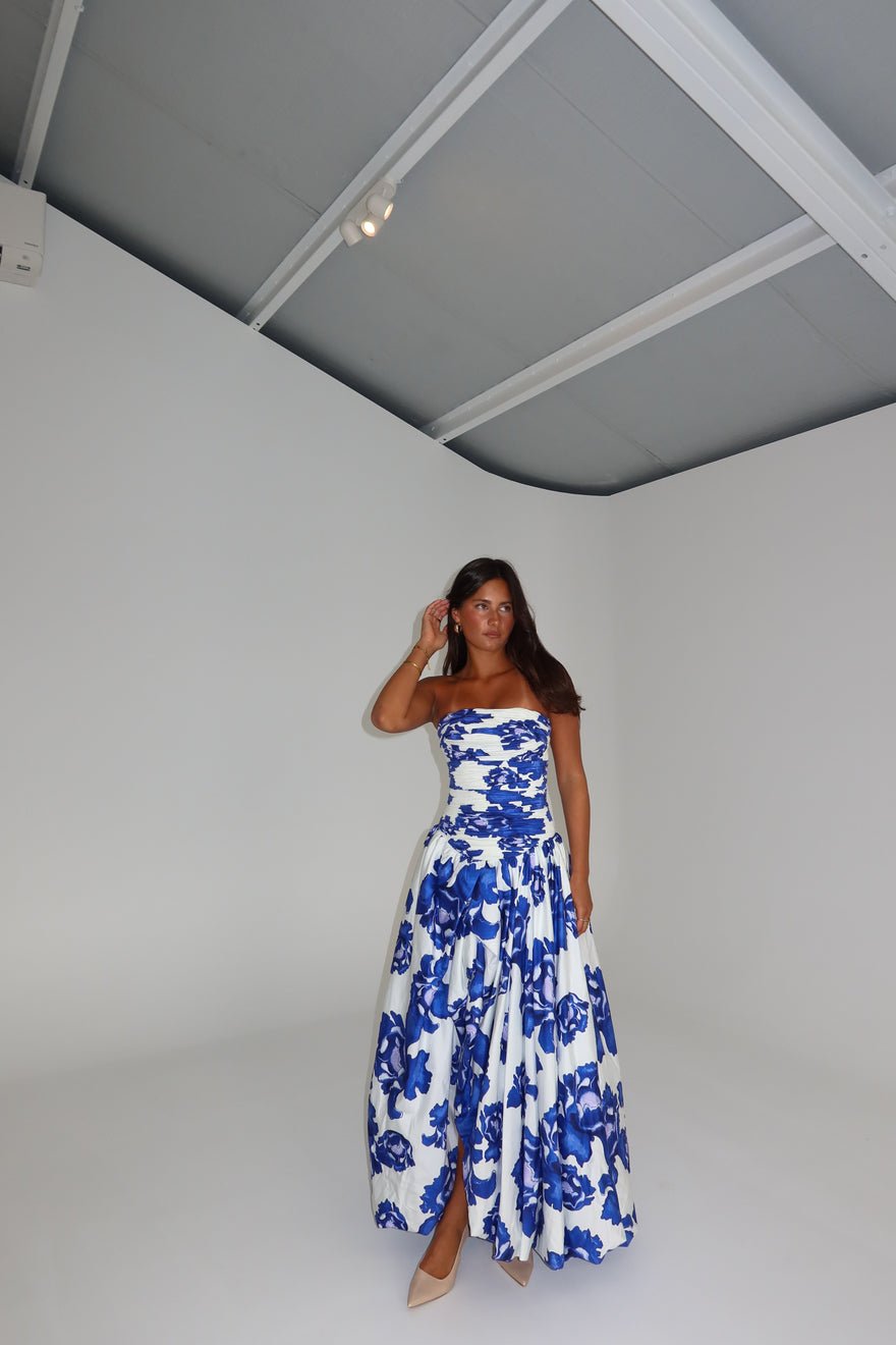 Aje Bubble Behold Maxi Gown Cobalt Blue photo 2