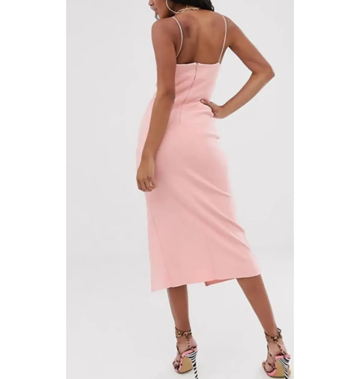 Bec & Bridge Lea Split Midi Dress in Blush Size AU 6 photo 3