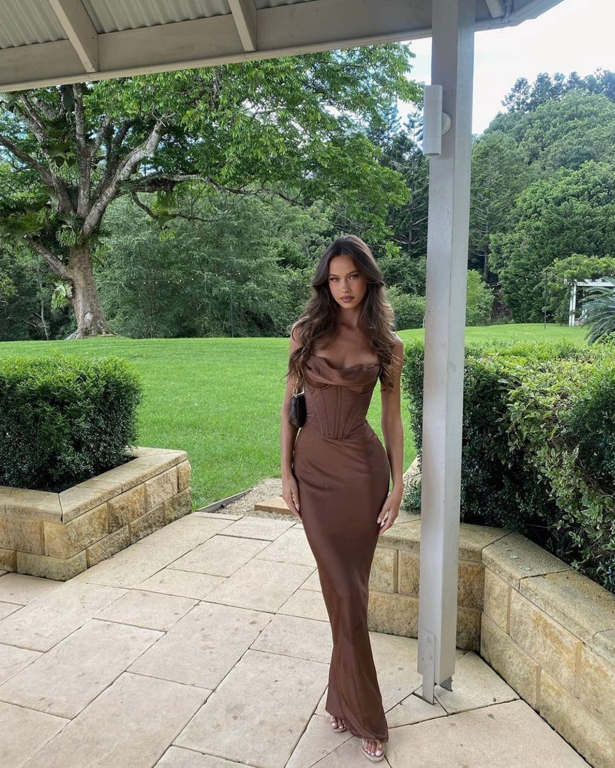 House of CB Charmaine Gown - Chocolate photo 2