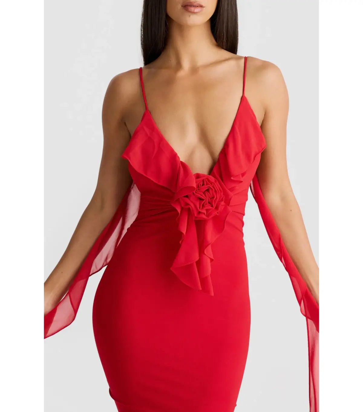 Melani The Label Red Floor Length Dress Red XS/Au 8 photo 2
