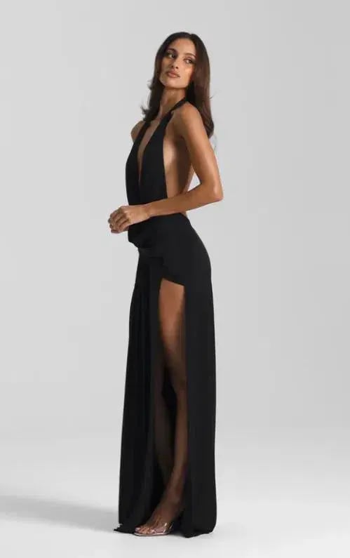 Natalie Rolt Winona Maxi Gown in Black Size M/ AU 10 photo 3