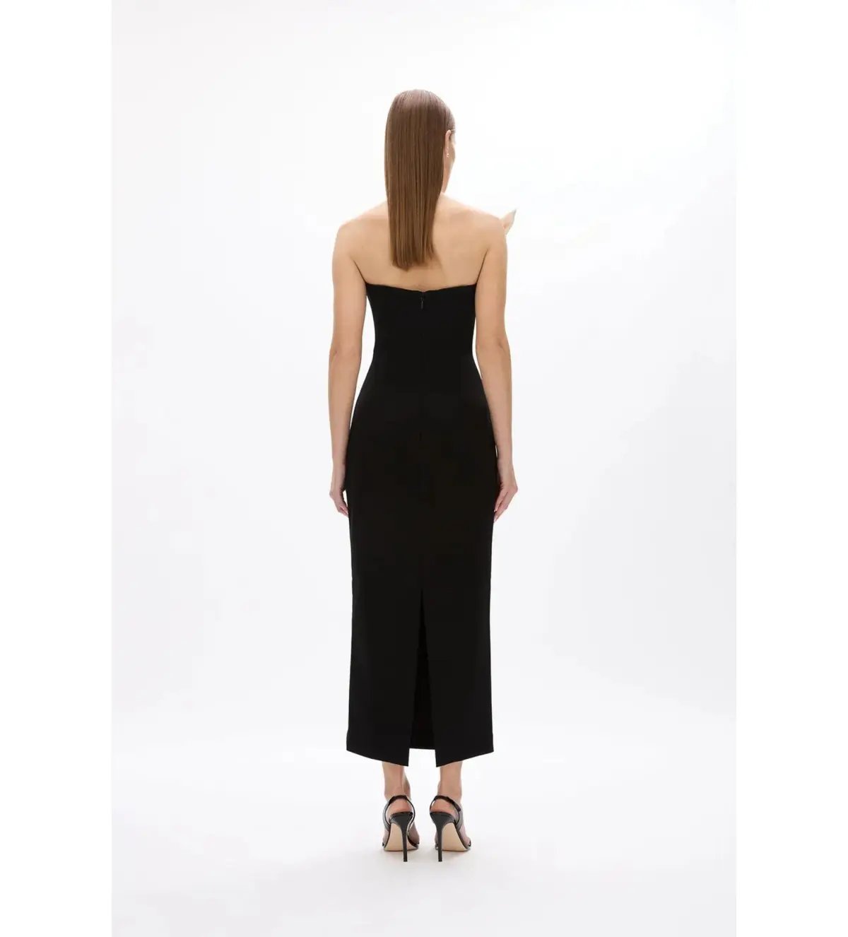 Rachel Gilbert Cassidy Midi Dress Black/Coconut Size AU 8 photo 4