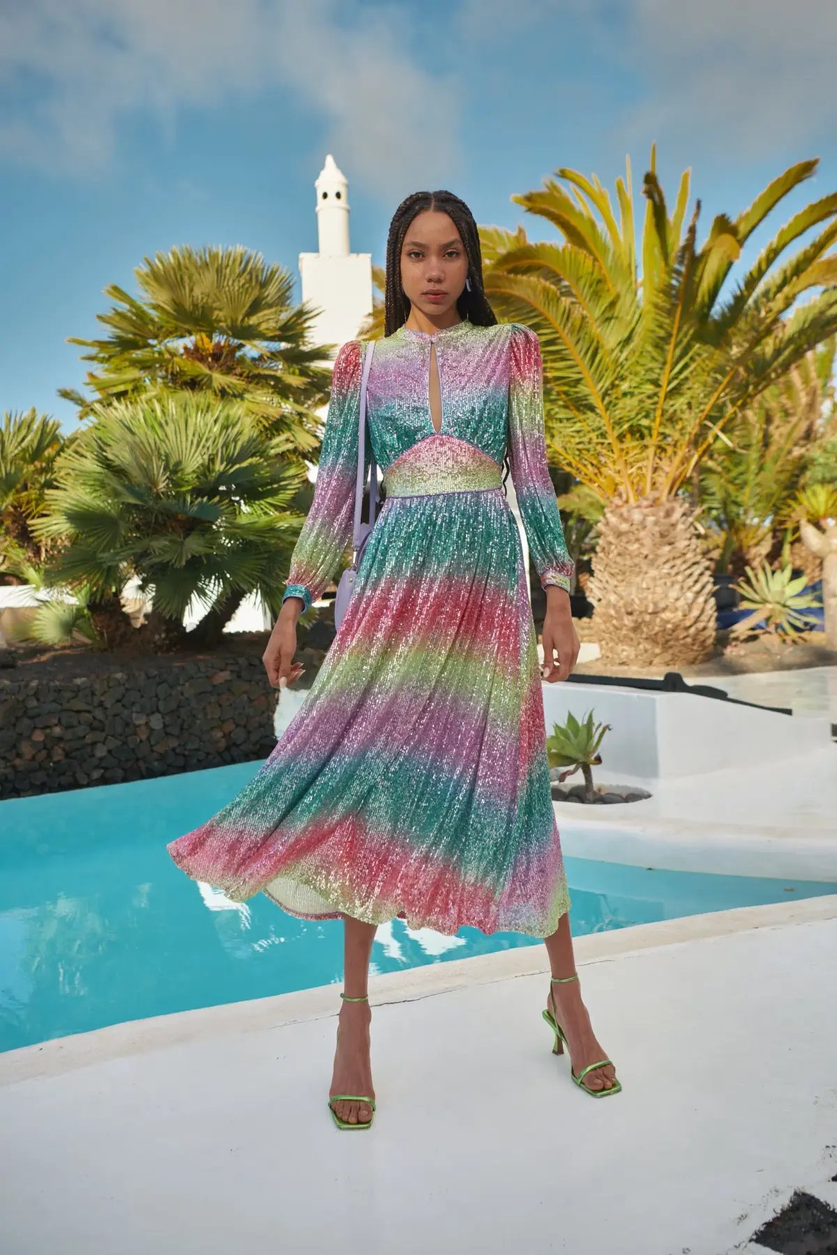CeliaB Cuarzo Sequin Dress Midi Multi photo 2
