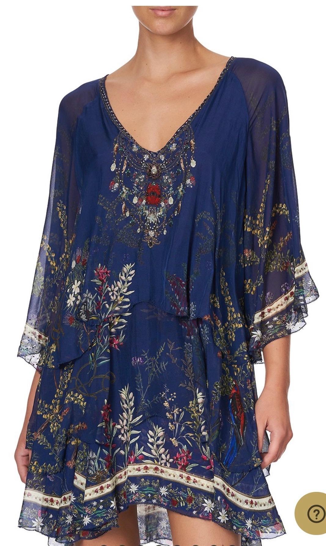 Camilla Wings in Arms Layered Frill Short Dress Print Size 12 photo 4