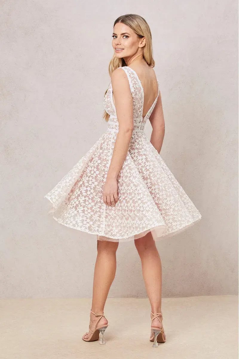 Nadine Merabi Daisy Mini Dress White Size 8 photo 3