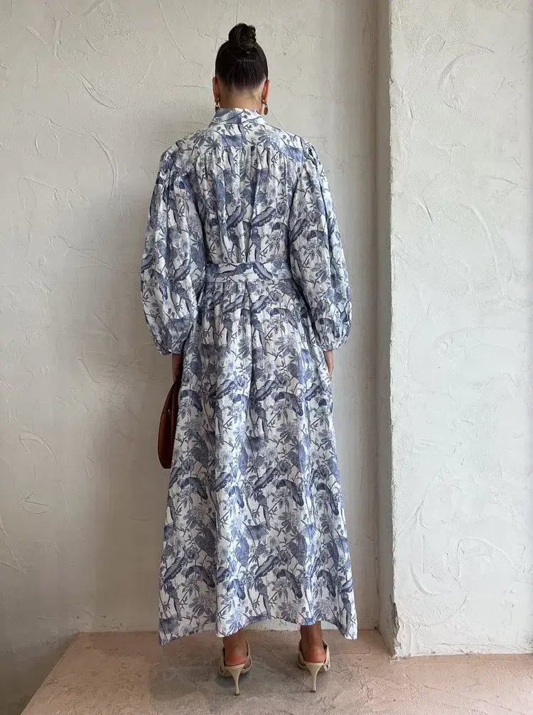 Palm Noosa Noddy Dress Blue Jungle Print Size 12 photo 5