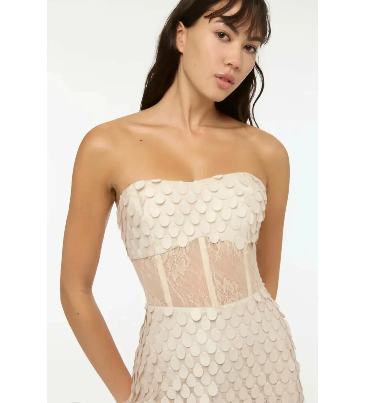 Manning Cartell Supreme Extreme Strapless Gown Chalk Size AU 4 photo 2