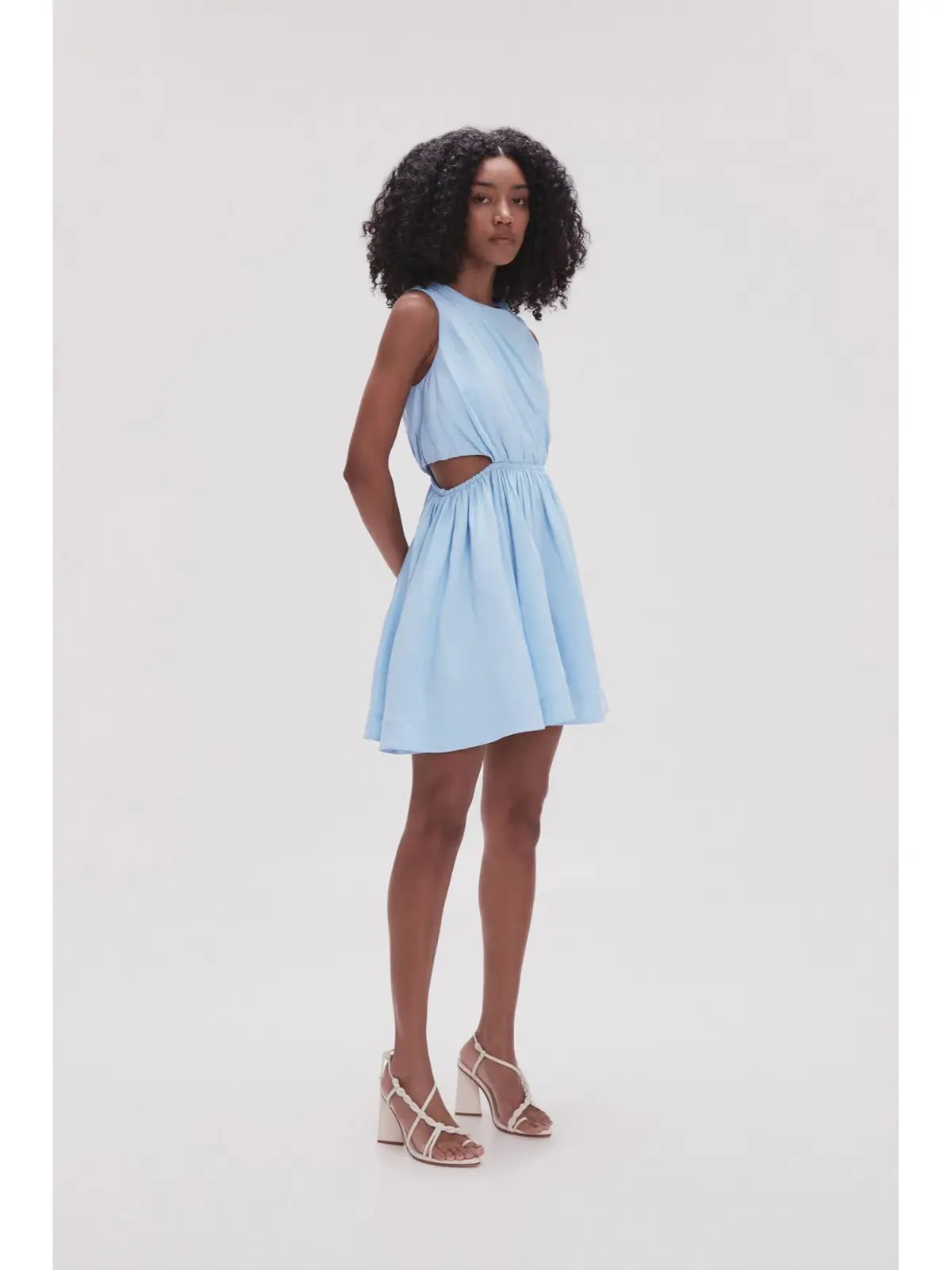 Aje Abbey Twisted Mini Dress in Light Sky Blue Size AU 8 photo 4