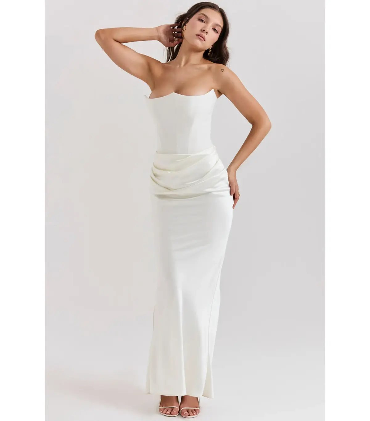 House of CB Persephone Corset Dress Ivory Size AU 10 photo 2