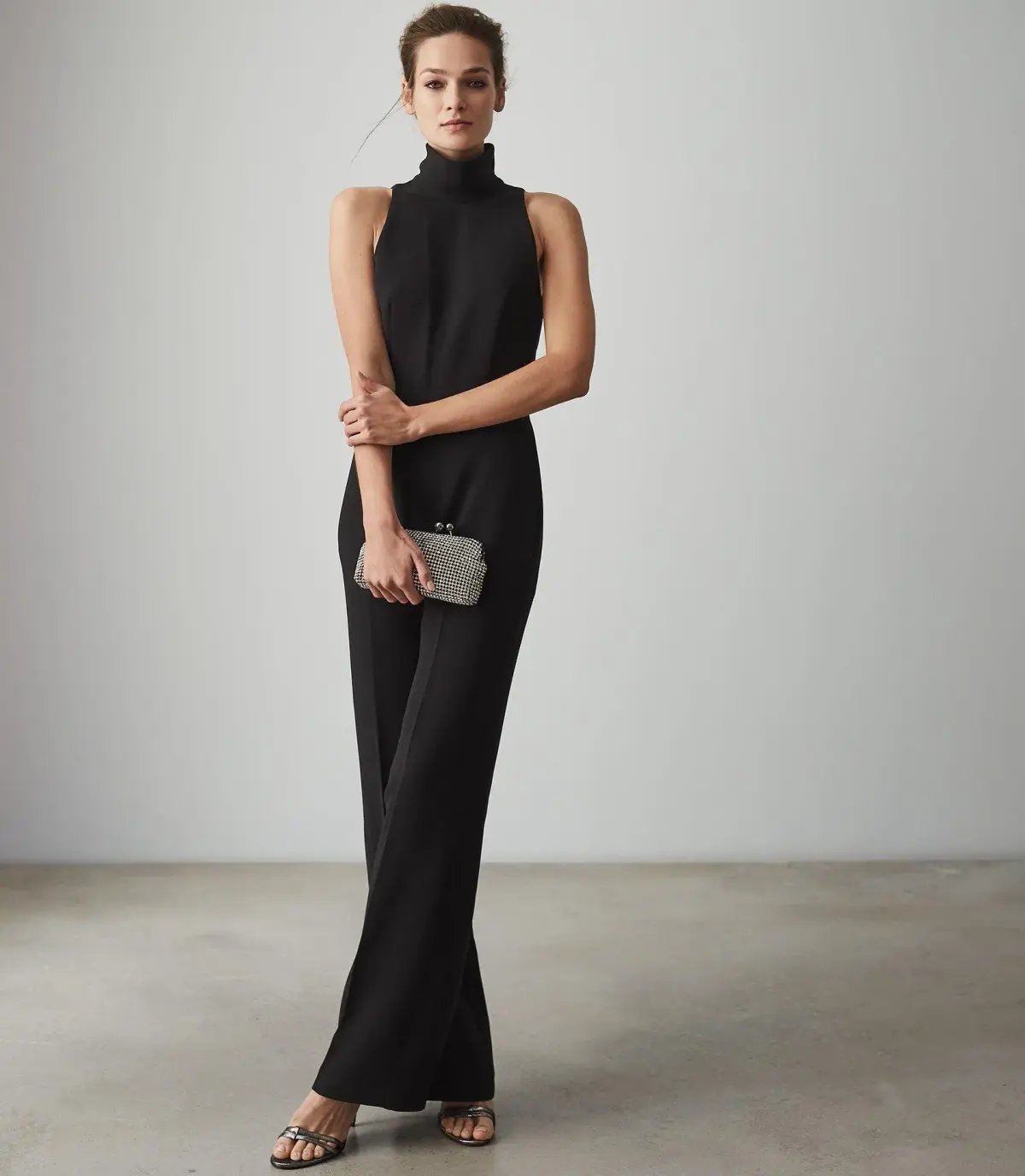 Reiss Dori Jumpsuit Black Size 6 photo 2