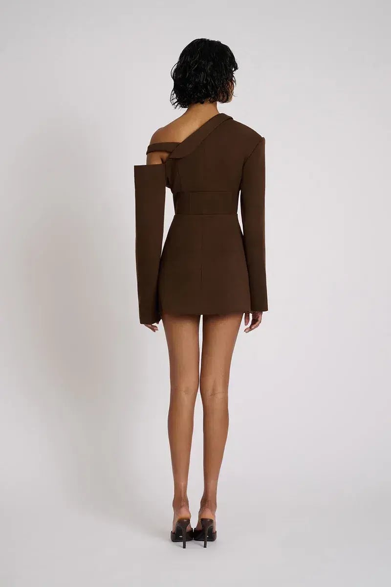 Eliya The Label Ayla Blazer MIni  Dress in Brown Size S / AU 8 photo 3