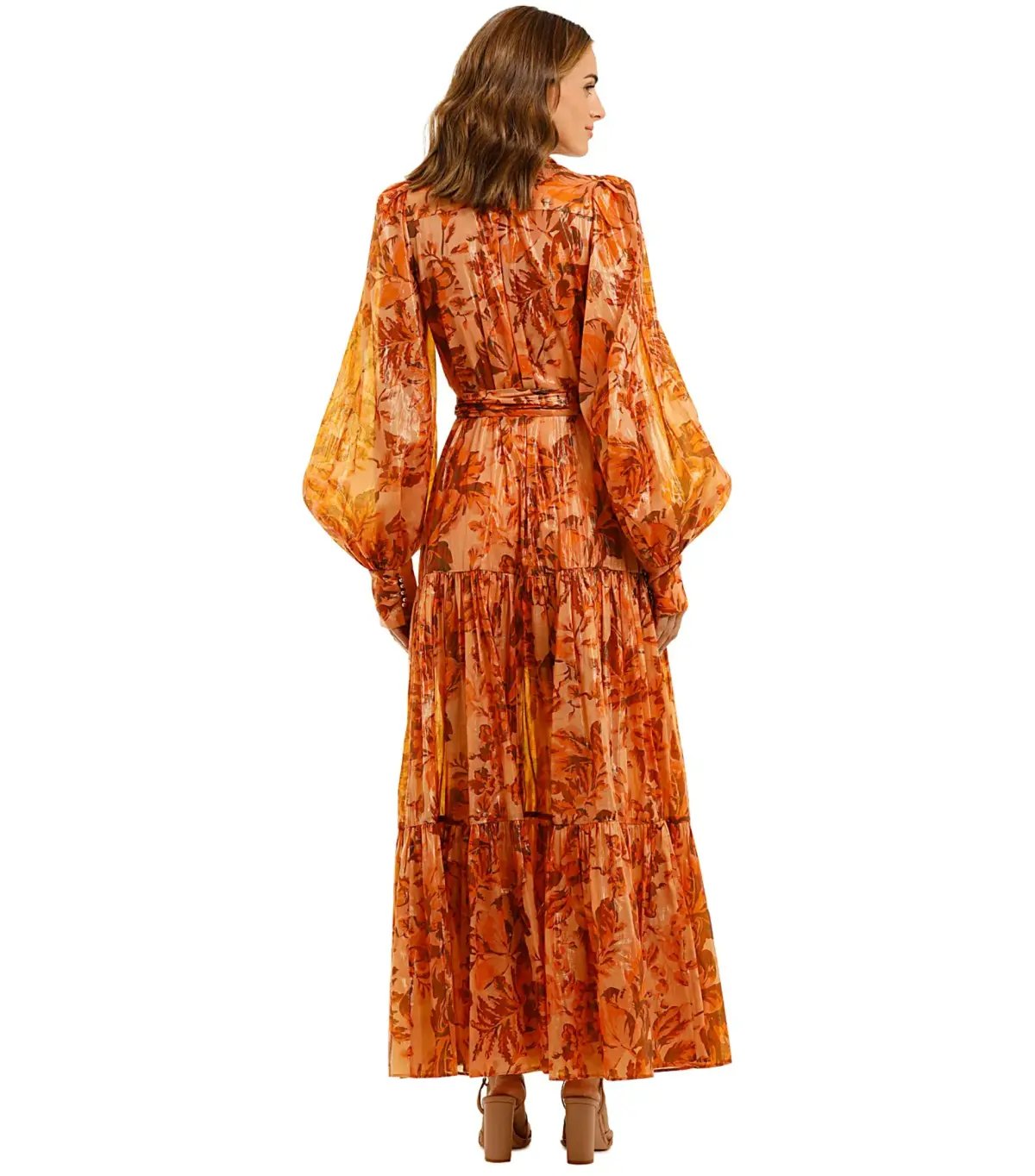 Acler Naples Maxi Dress in Orange Size AU 6 photo 2