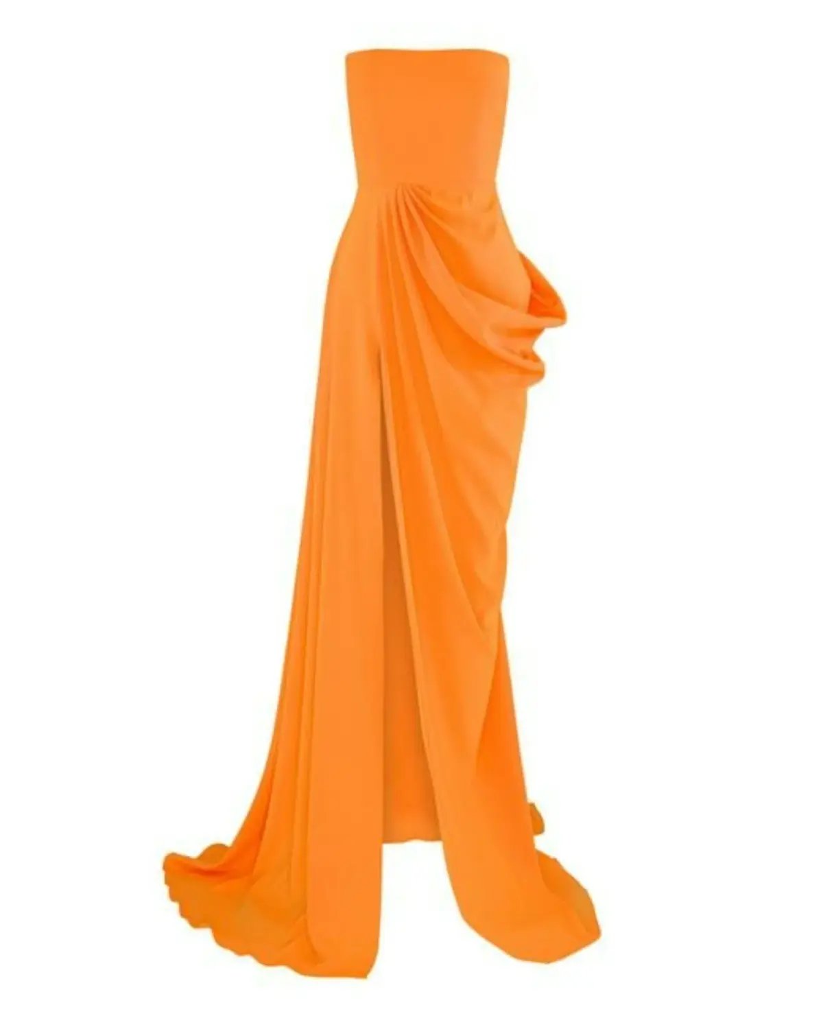 Alex Perry Reed Draped Crepe Gown Orange Size XS / AU 6 photo 3