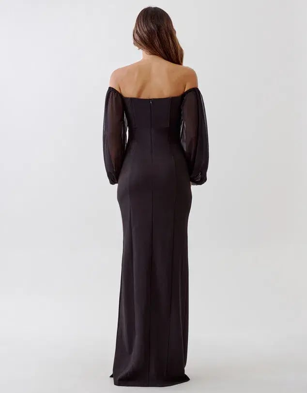 Tussah Ciera Maxi Dress Full Length Black Size AU 10 photo 3