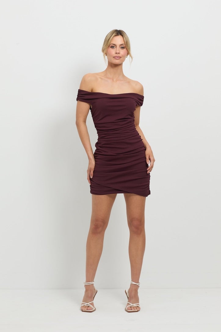 PASDUCHAS SCORCHED MINI DRESS - CHERRY photo 2
