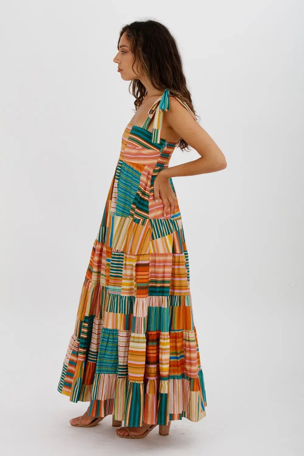 Alemais  Sloane Tiered Midi Dress Multi Size 10 photo 7