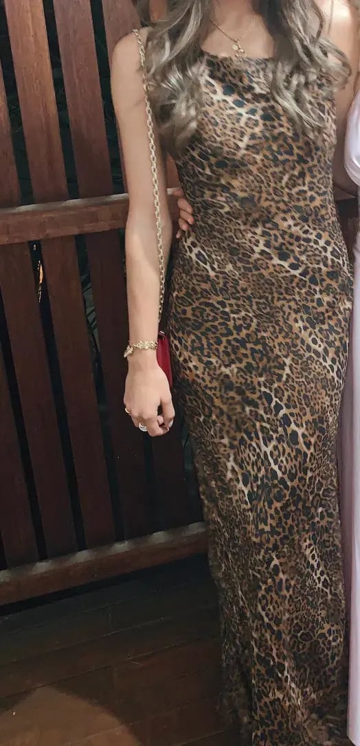CAMI NYC Silk Slip Dress Leopard Size S photo 2