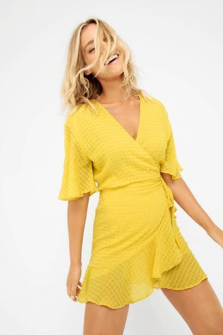 Sheike Glory Mini Dress Sunshine Yellow Size 6 photo 2