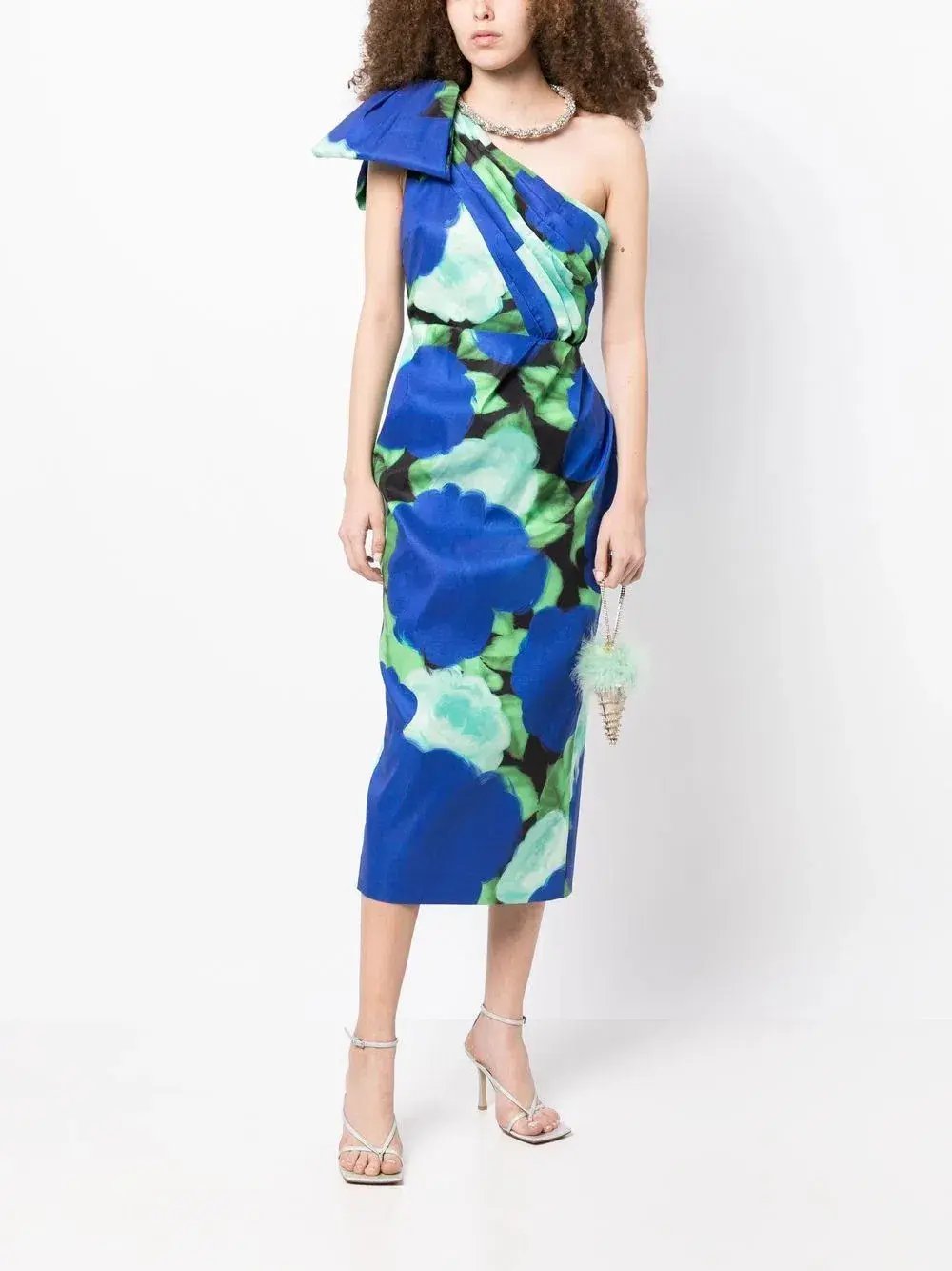 Rachel Gilbert Fauve Midi Dress Electric Floral Print Size 1 / AU 8 photo 4