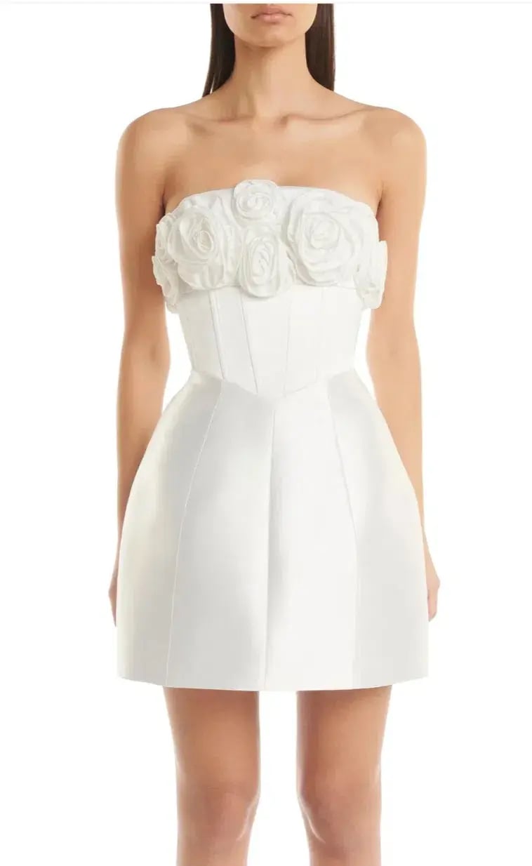 Eliya The Label Tehanni Mini Dress White Size 14 photo 4