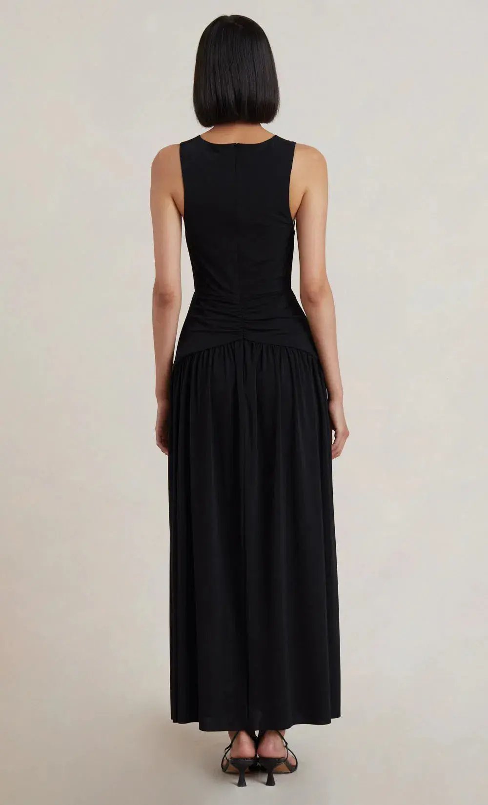 Bec & Bridge Lindsey V Maxi Dress Black Size 8 photo 3