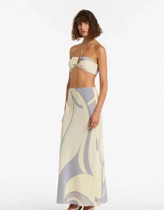Sir the Label Adrianna Deconstructed Dress Cesco Print Size / Au 8 photo 3