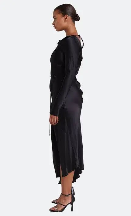 Bec & Bridge Long Sleeve Moondance Dress Maxi Black Size AU 12 photo 3