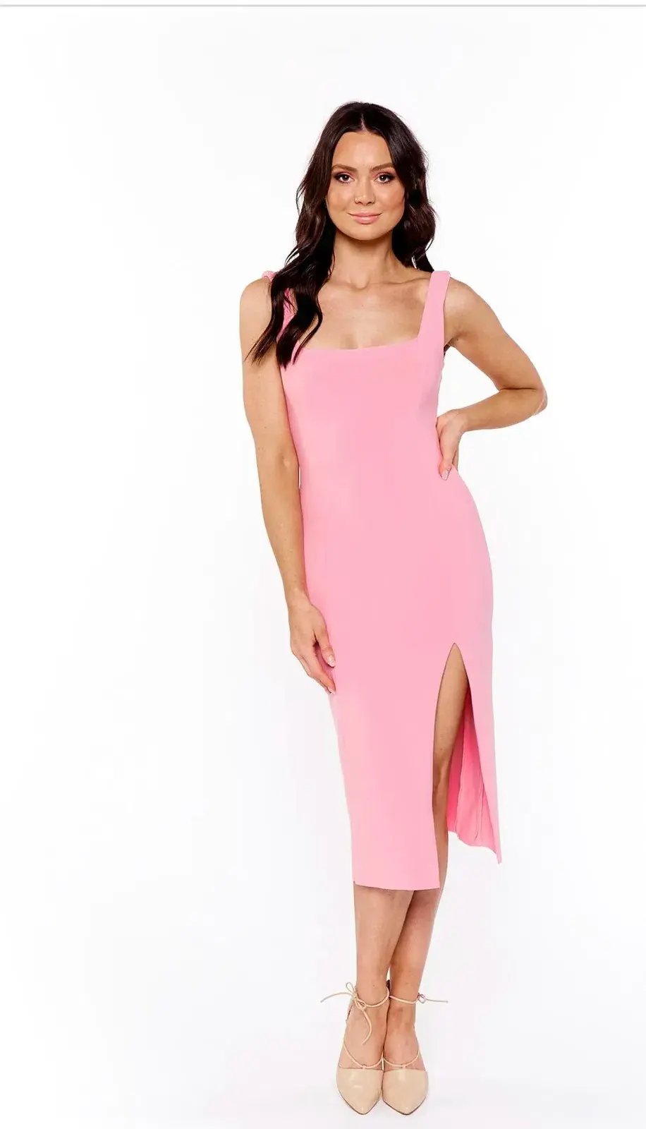 Bec and Bridge Hibiscus Midi Dress in Pink Size AU10 photo 2