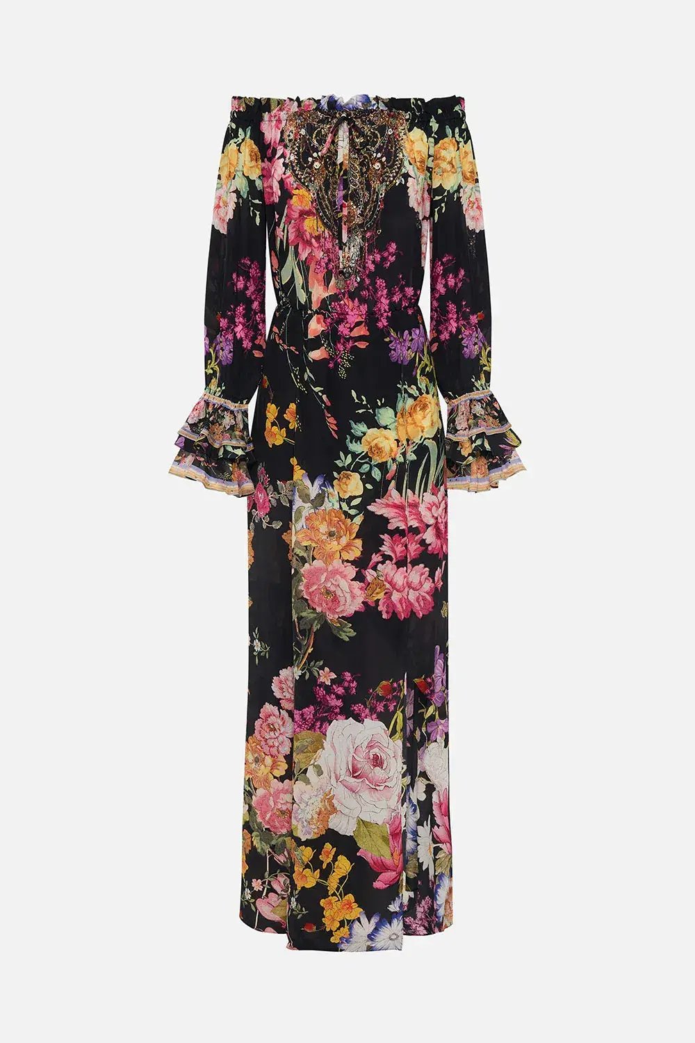 Camilla Drop Shoulder Split Maxi Dress Libertine Lady Size 16 photo 4