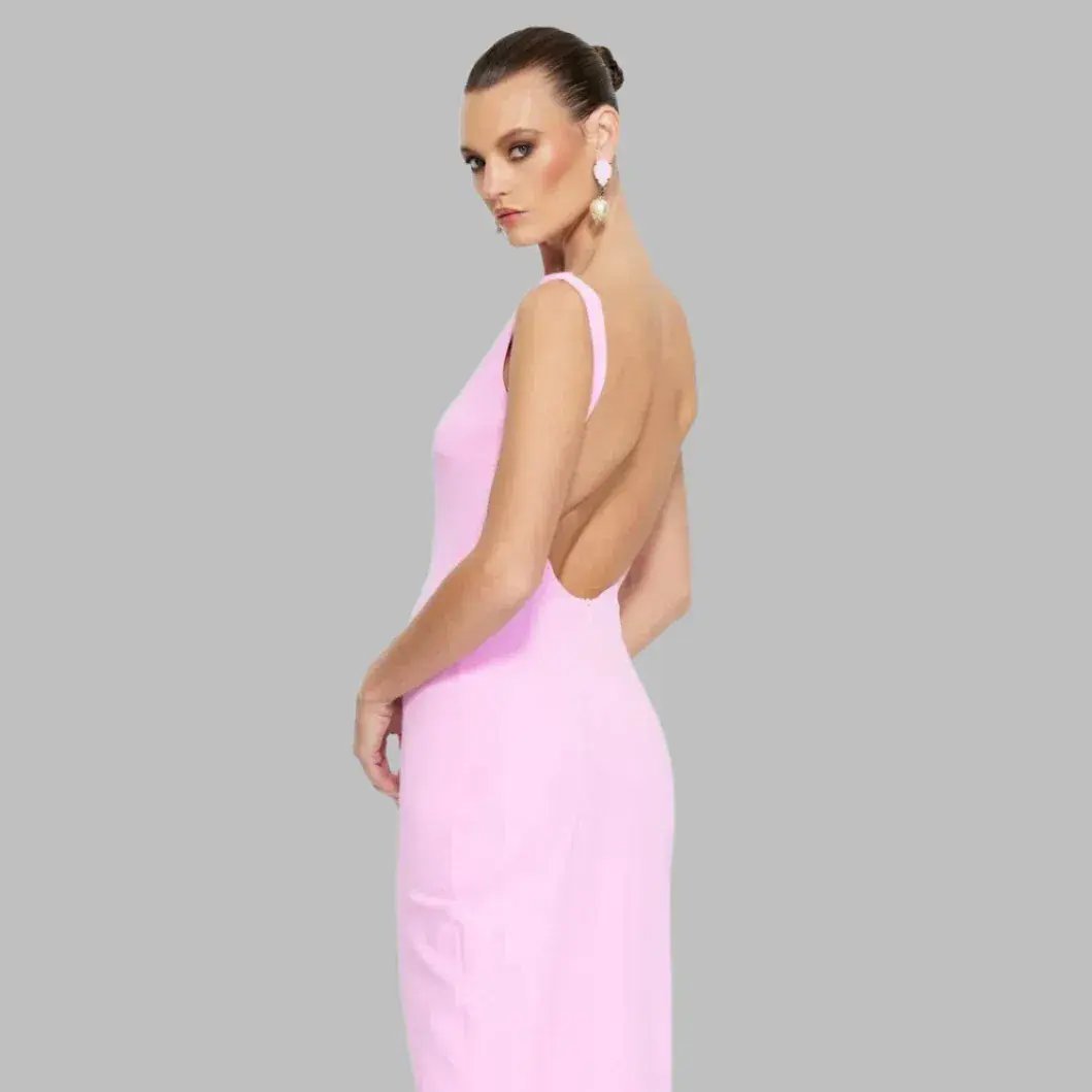 Effie Kats Verona Gown Taffy Pink Size 6 photo 2