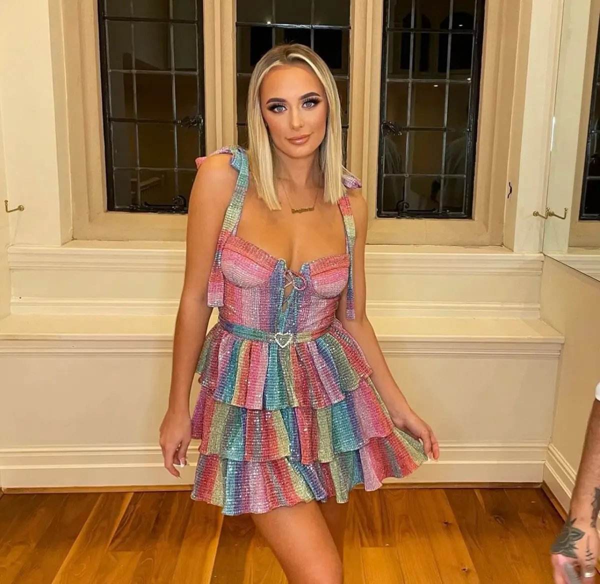 THE NEW ARRIVALS by İlkyaz Özel Lily Rose in Rainbow Waves Size 12/L photo 2