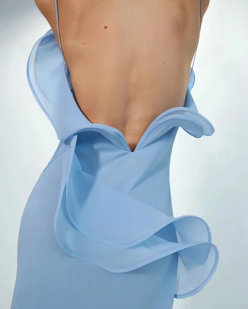Selezza London Chiffon Maxi Dress Blue Size AU 8 photo 4