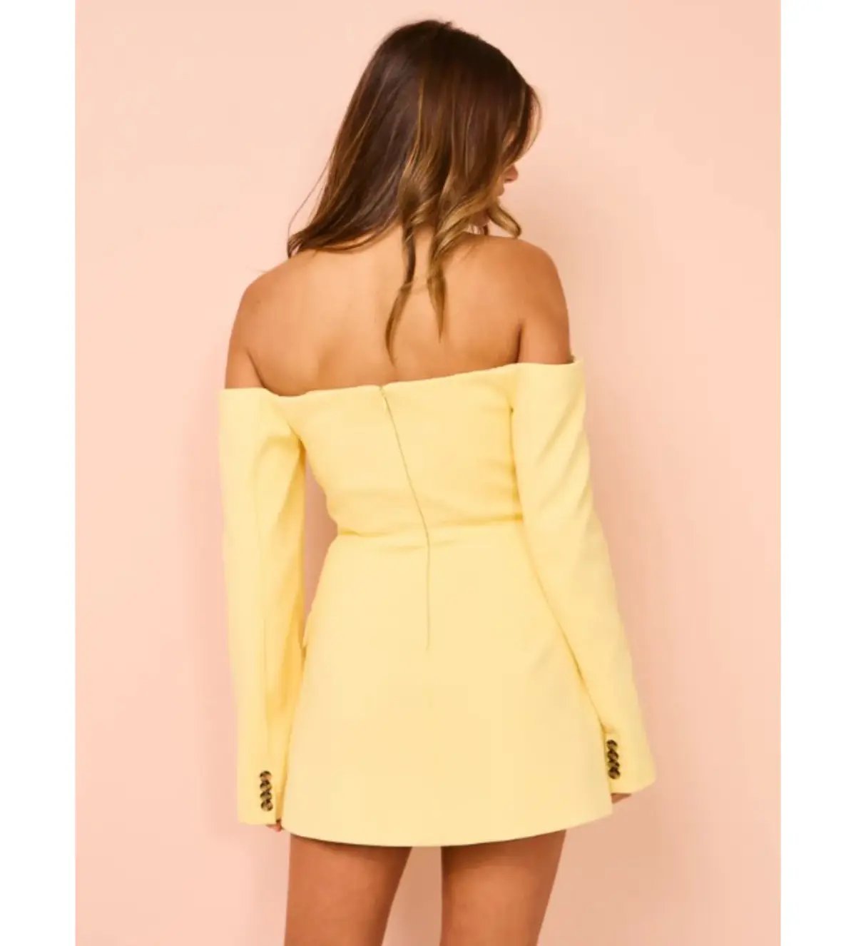 Sir the Label Sandrine Tailored Mini Dress Limone Size AU 10 photo 3
