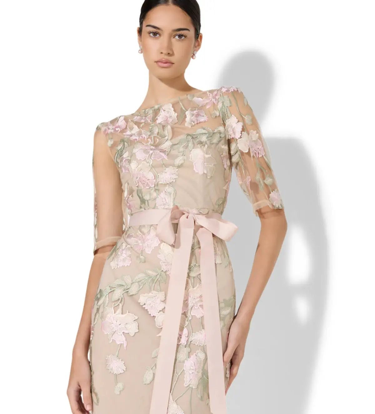 Montique Raya Embroidered Gown Pink Size AU 16 photo 4