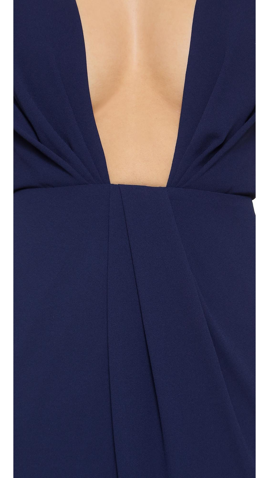 Crepe Deep V Gathered Dress photo 2