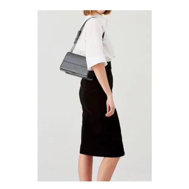 Oroton Forte Texture Slim Clutch in Charcoal photo 4
