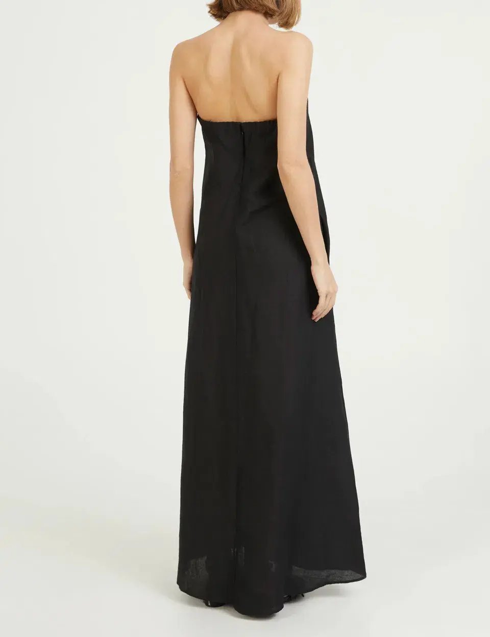 Camilla And Marc Linen Evening Dress Honora Black Size 8 photo 3