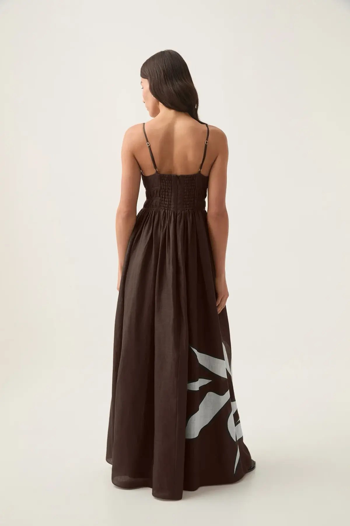 Aje Planetary Maxi Dress in Abstract Fern Carob Size 8 photo 2