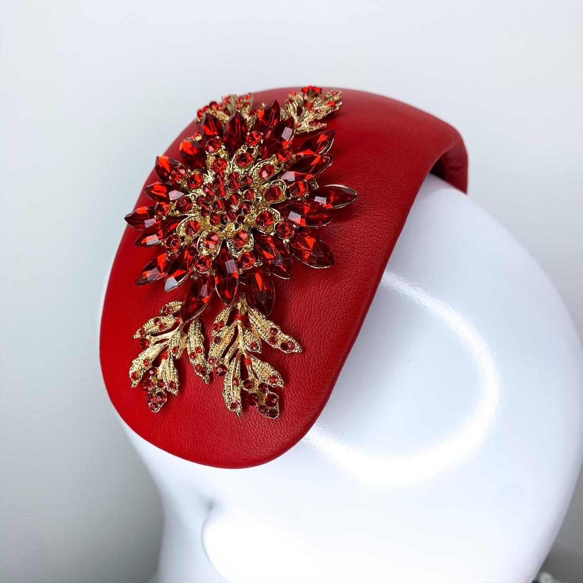 Halo & Rose Duchess bandeau headband red photo 7