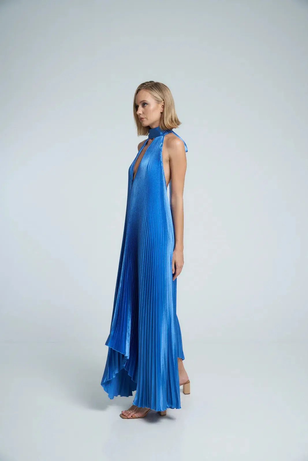 Lidee Opera Gown Mediterranean Blue Size 10 photo 2