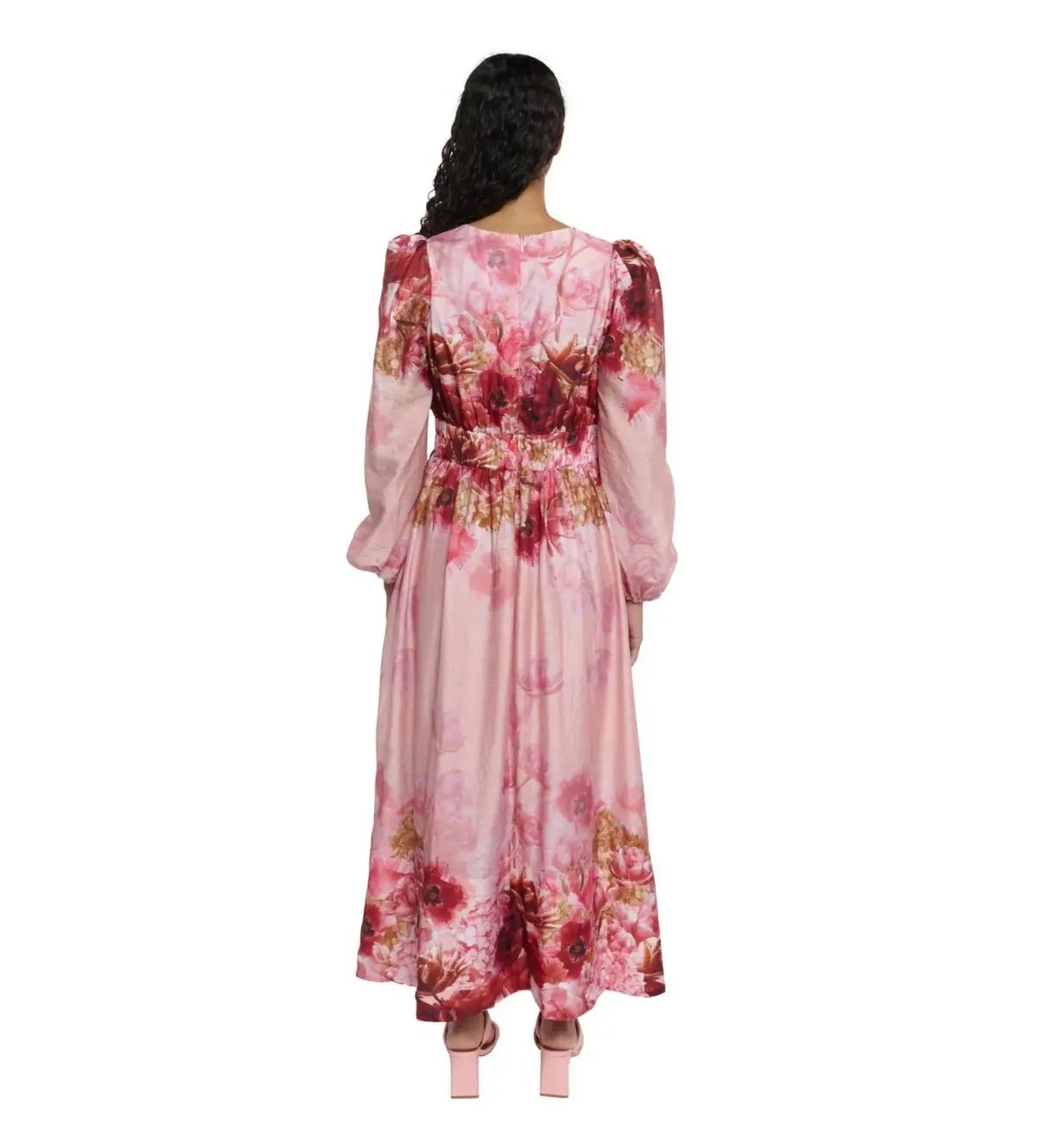 Sheike Swan Lake Midi Dress Pink Floral Size AU 16 photo 4
