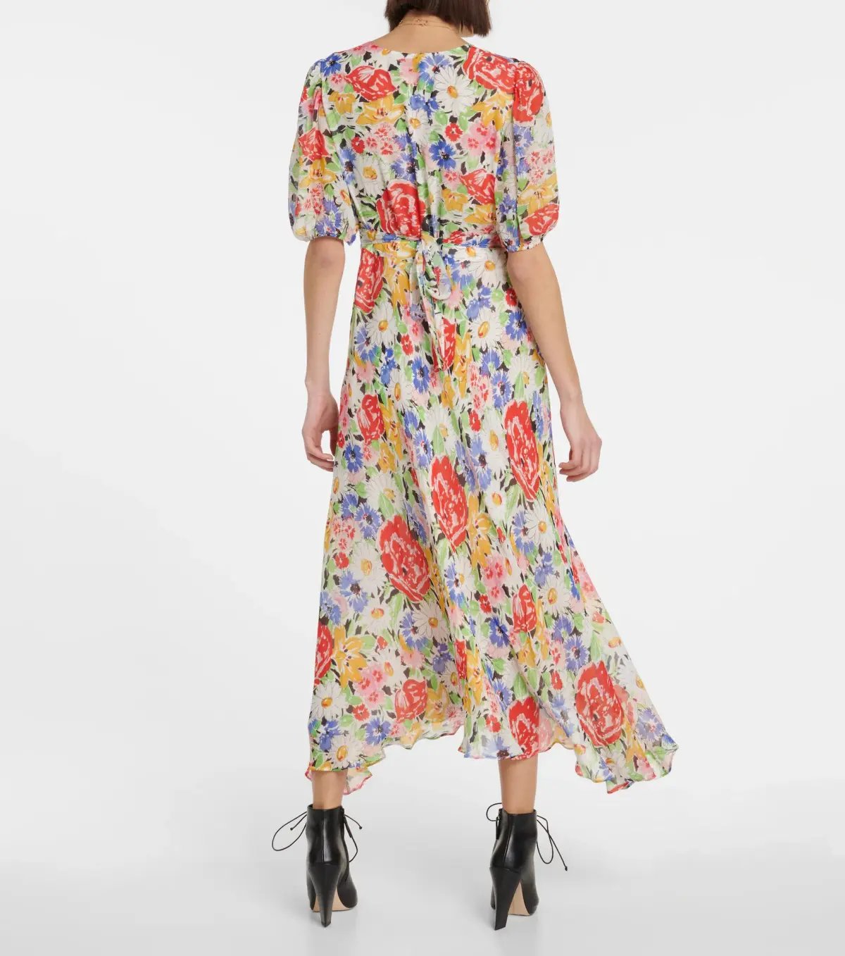Rixo Corrine Midi Dress Floral Size AU 12 photo 2