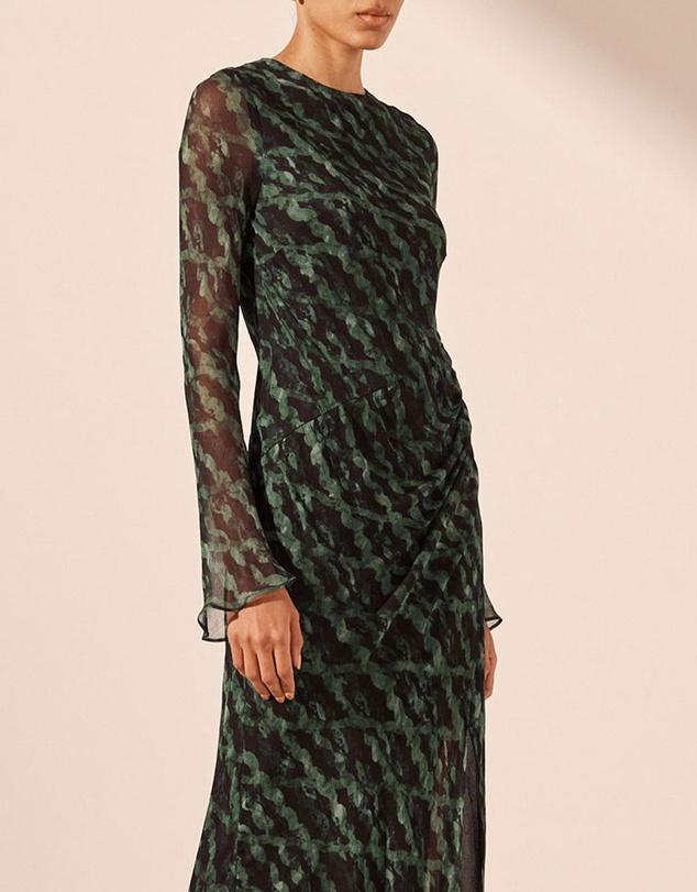 Shona Joy Remi LS Gathered Maxi Dress photo 3