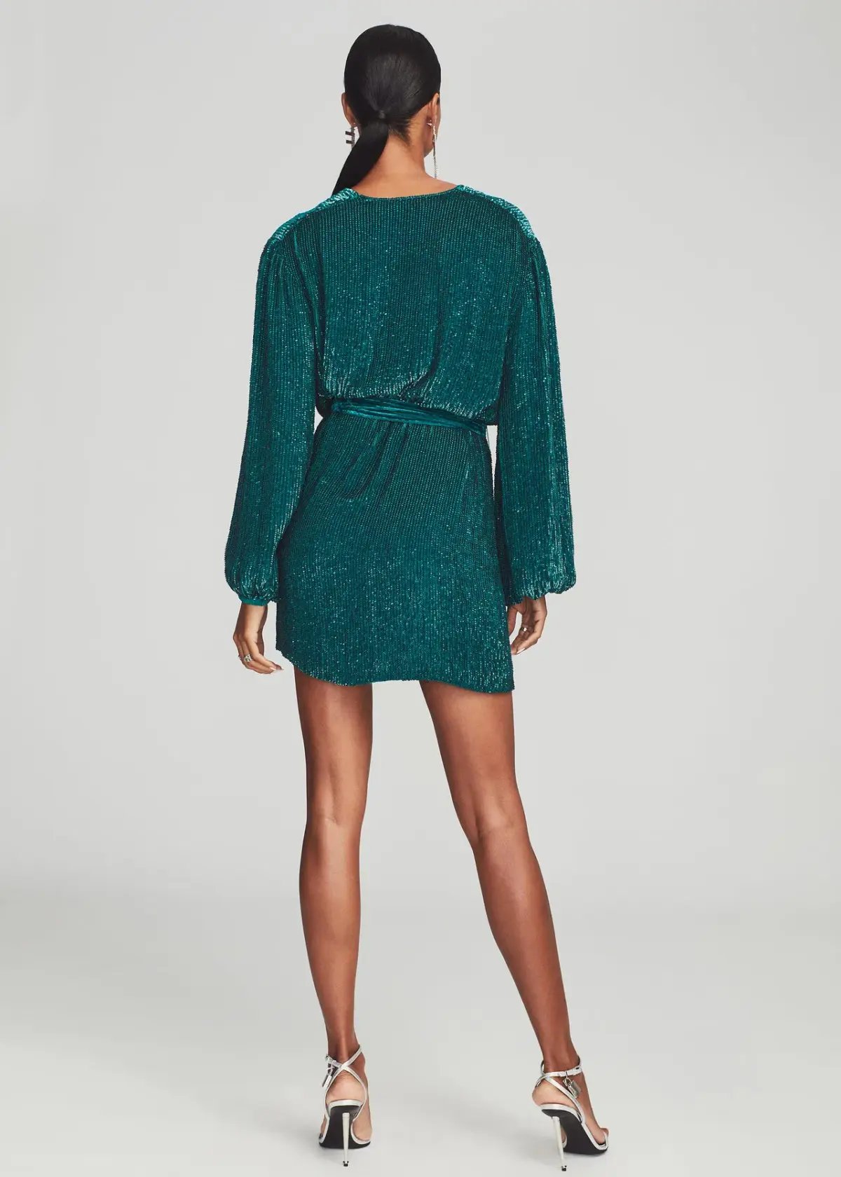 Retrofete Gabrielle Robe Mini Dress Green Size 10 photo 2
