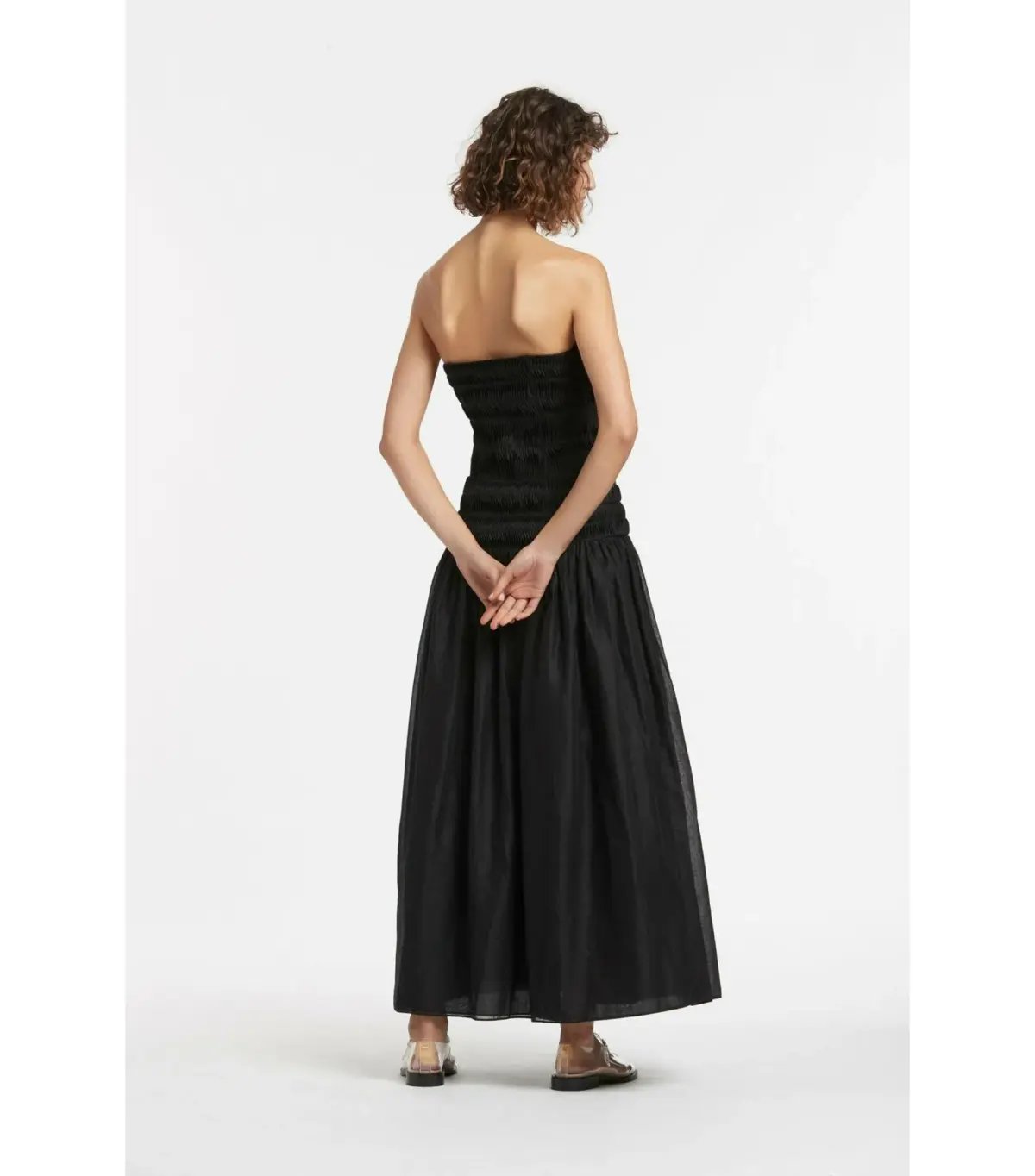 Sir The Label Xanthe Strapless Midi Dress in Black Size 3 / AU 12 photo 3